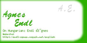 agnes endl business card